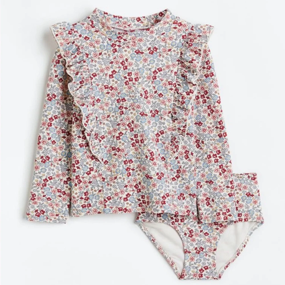 Patterned ruffle swim set - Picture 1 of 2